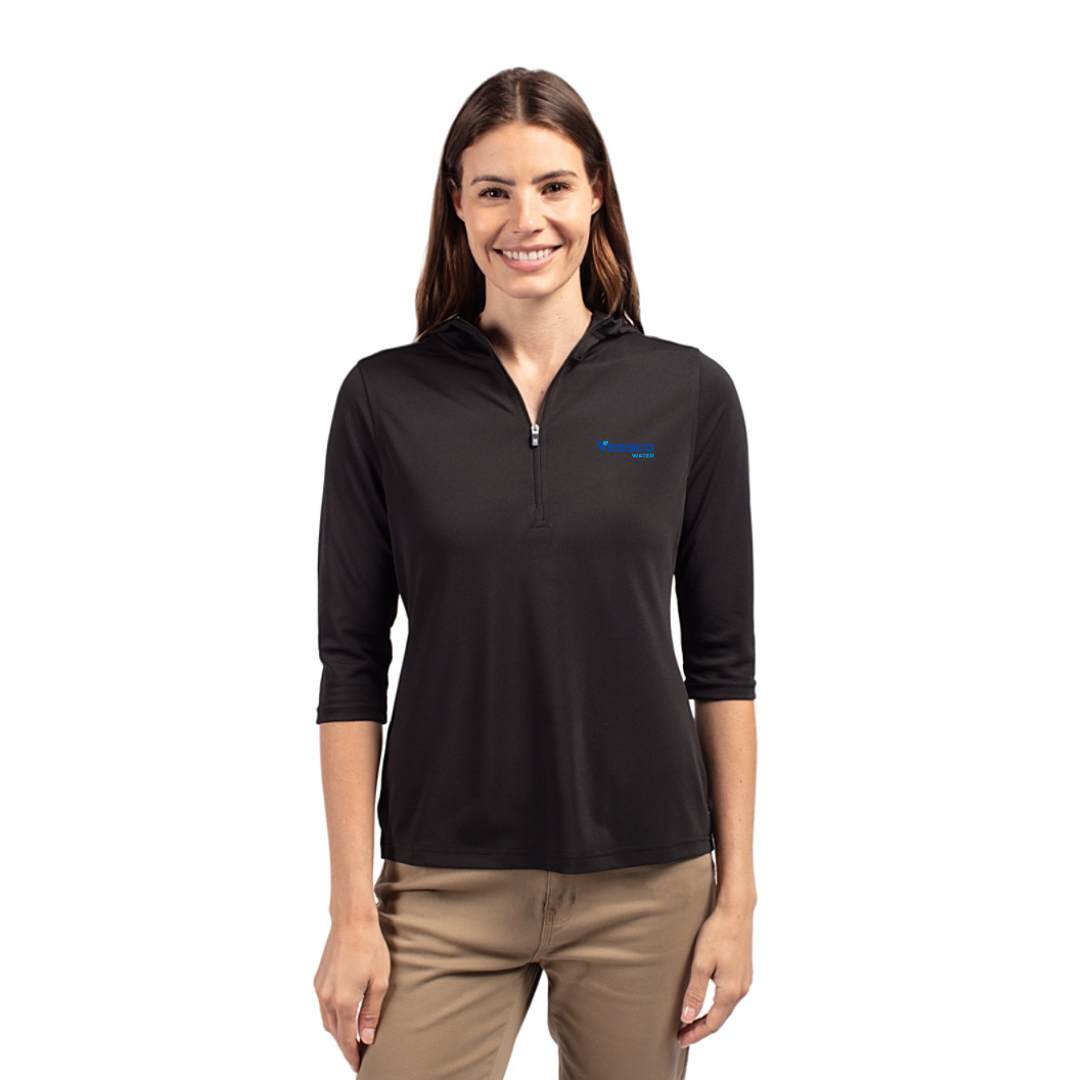 Cutter & Buck Virtue Featherlight Pique Womens Half Zip Pullover
