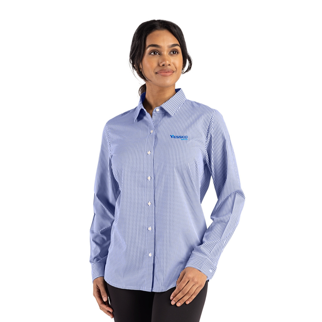 Cutter & Buck Skyline Womens Long Sleeve Collar Dress Shirt
