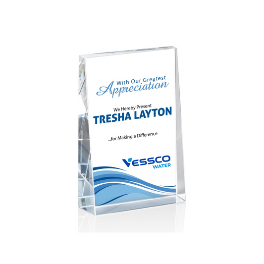 Vertical Wedge Award 6"