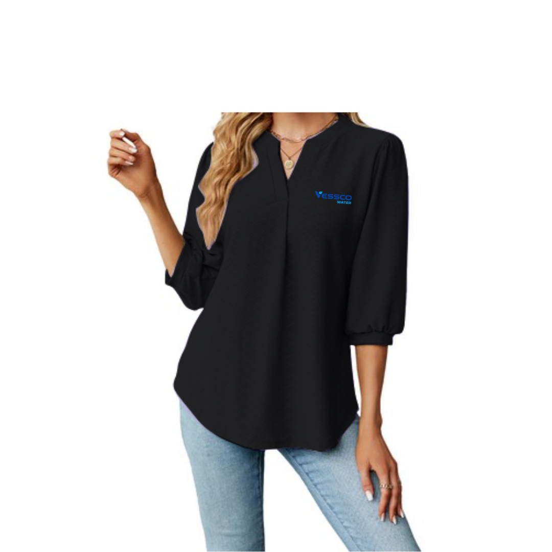 Women's Causual V Neck Short Sleeve Shirt