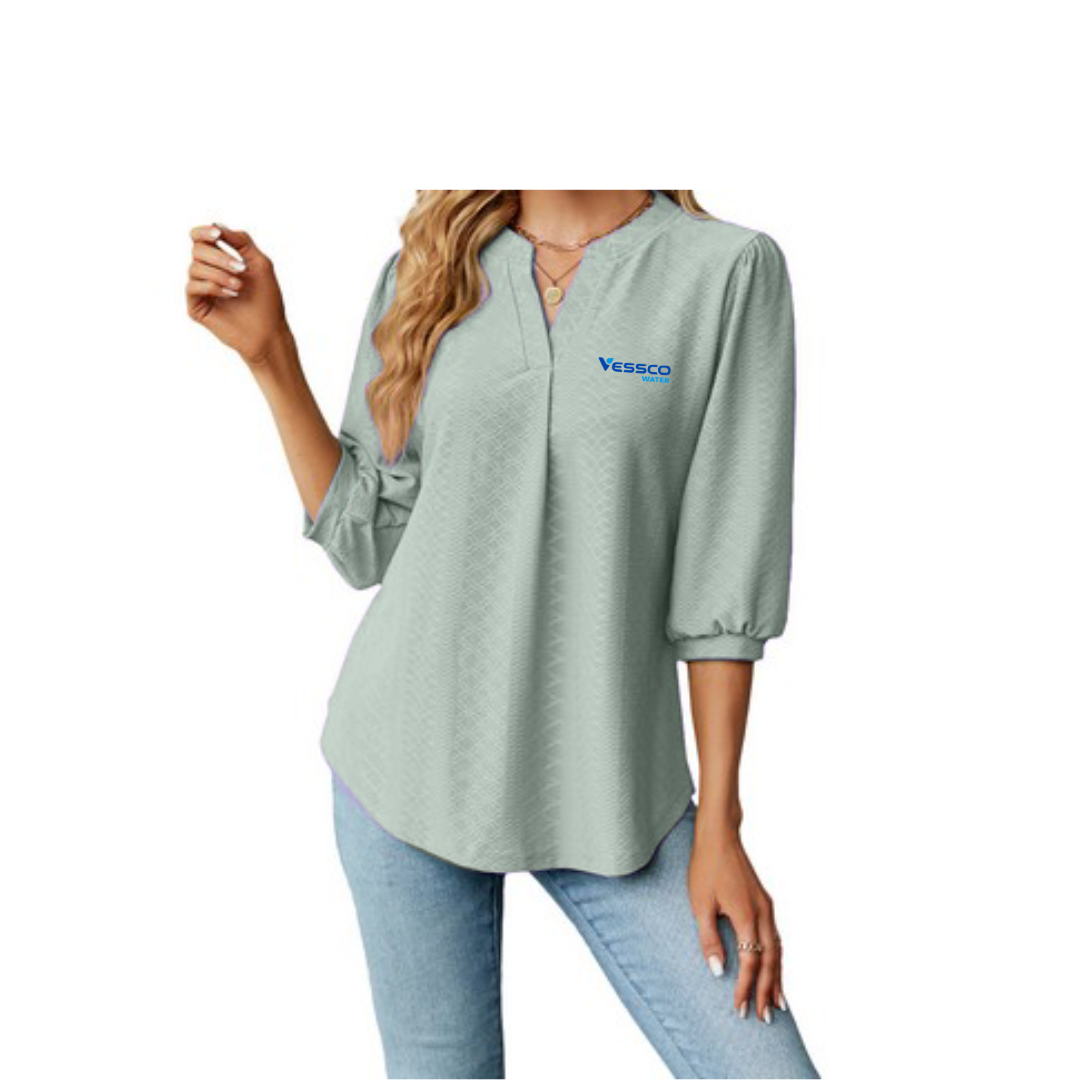 Women's Causual V Neck Short Sleeve Shirt