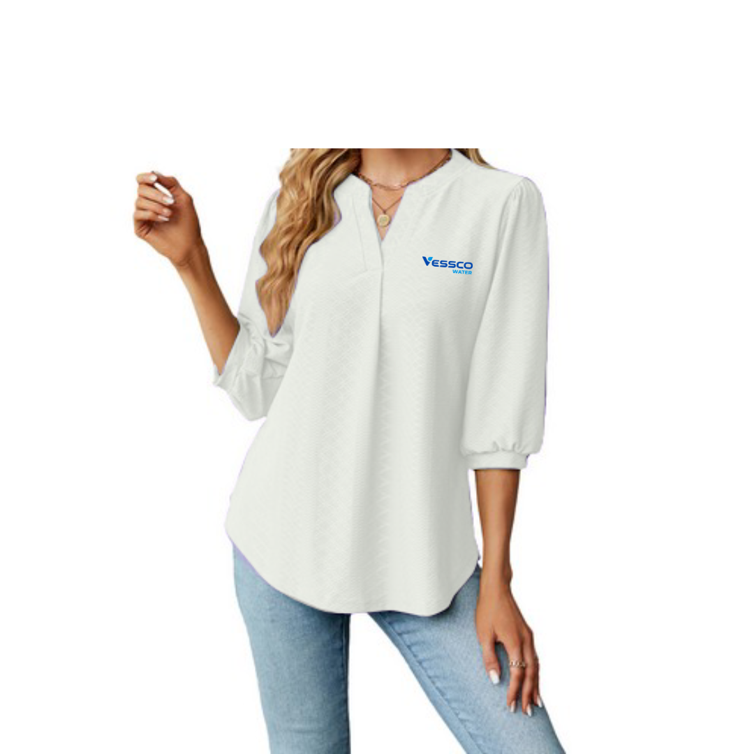 Women's Causual V Neck Short Sleeve Shirt