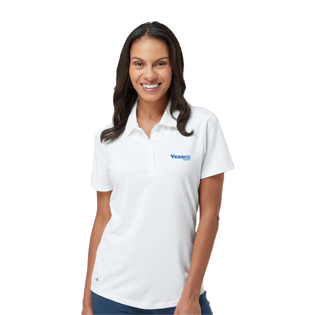 Adidas Ladies Solid Performance Short Sleeve Polo