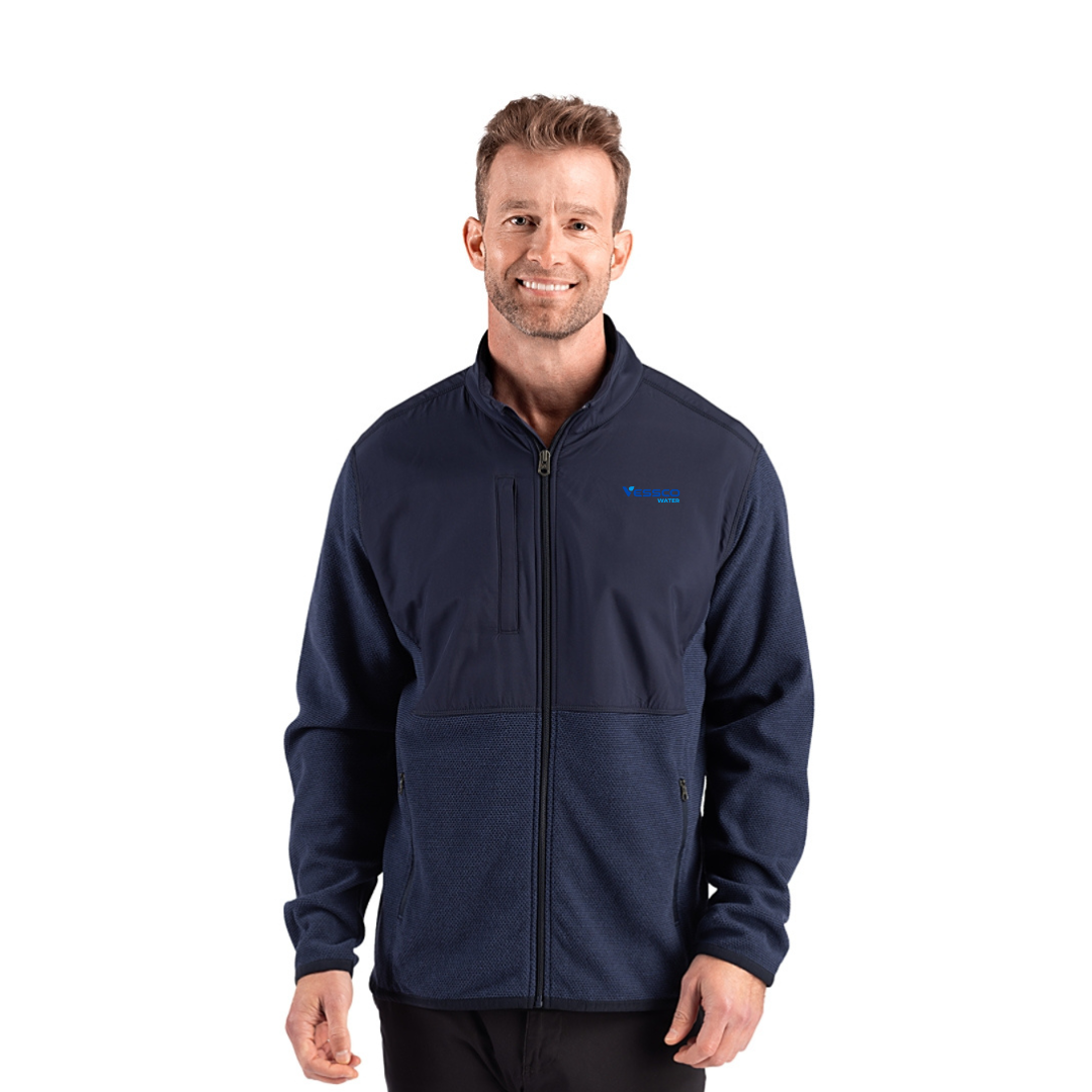 Cutter & Buck Mens Hybrid Full Zip Jacket