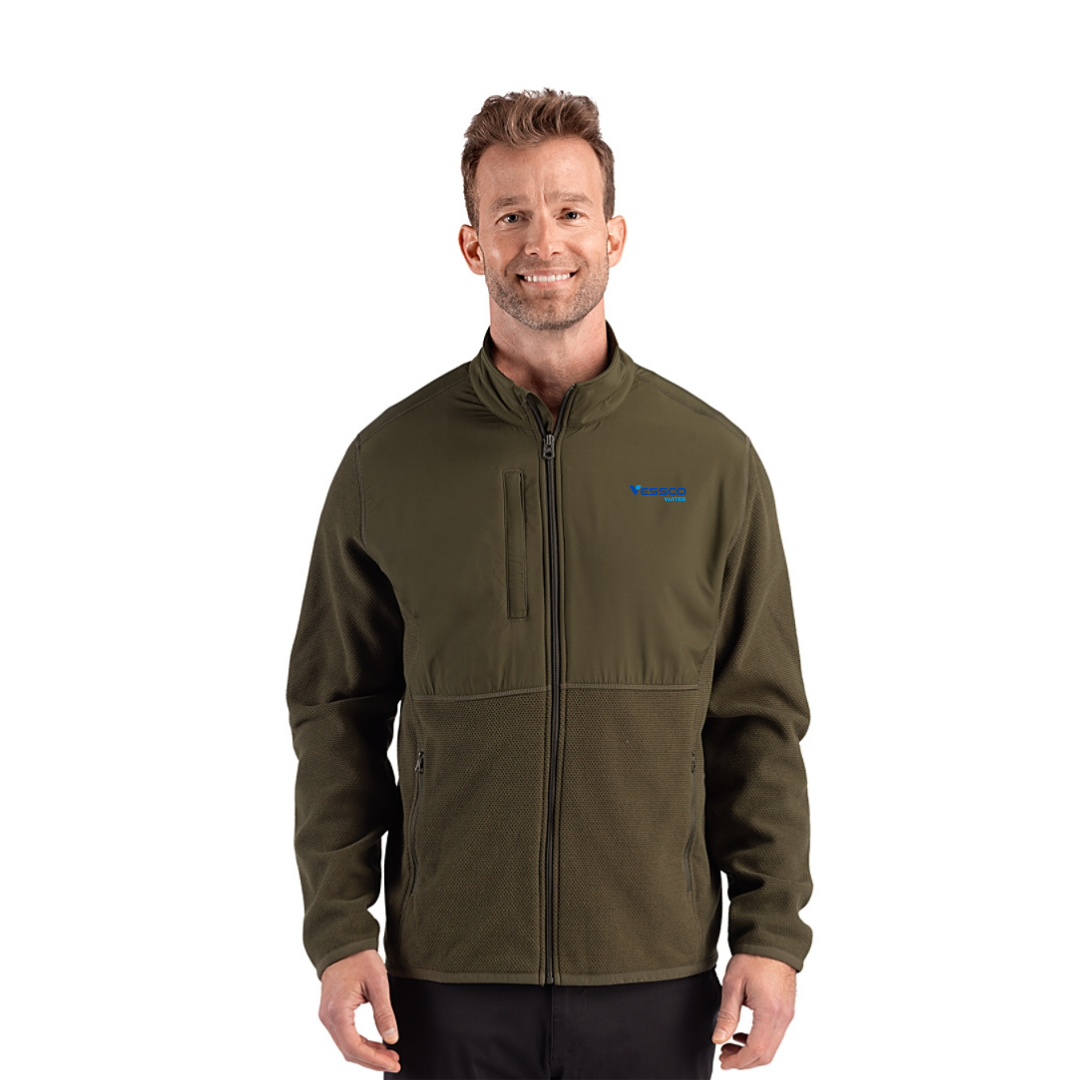 Cutter & Buck Mens Hybrid Full Zip Jacket