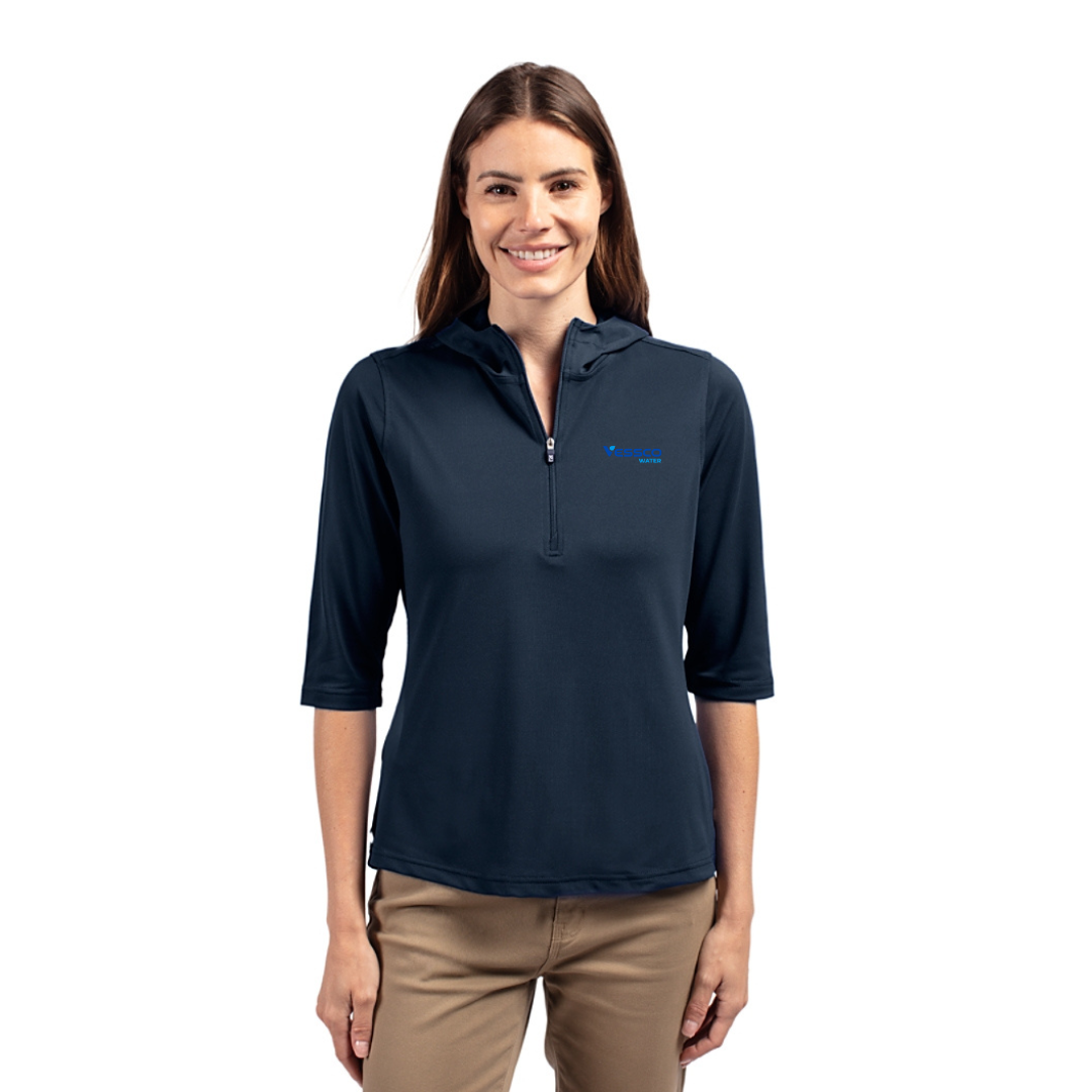 Cutter & Buck Virtue Featherlight Pique Womens Half Zip Pullover