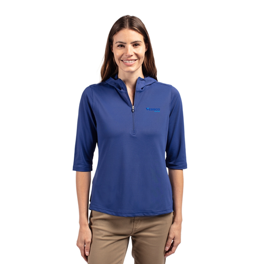 Cutter & Buck Virtue Featherlight Pique Womens Half Zip Pullover