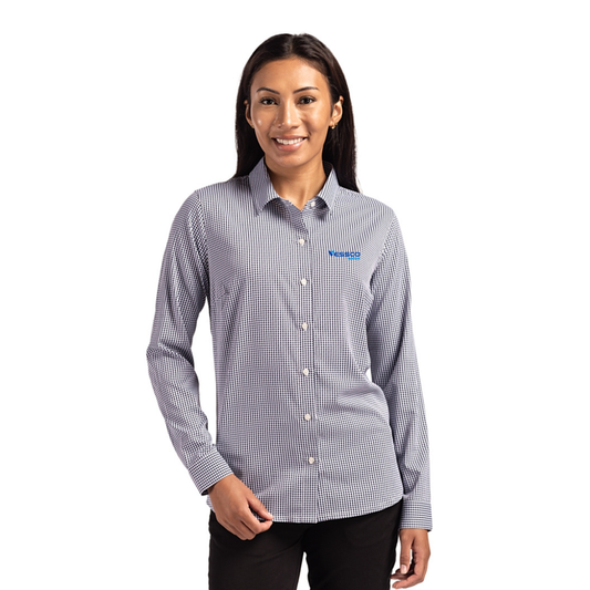 Cutter & Buck Skyline Womens Long Sleeve Collar Dress Shirt