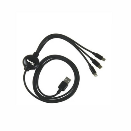 4' Light-up 3-in1 Charging Cable