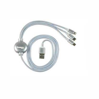 4' Light-up 3-in1 Charging Cable